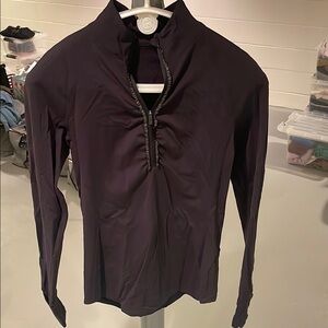 Lululemon Black Zip Long Sleeve Athletic Top